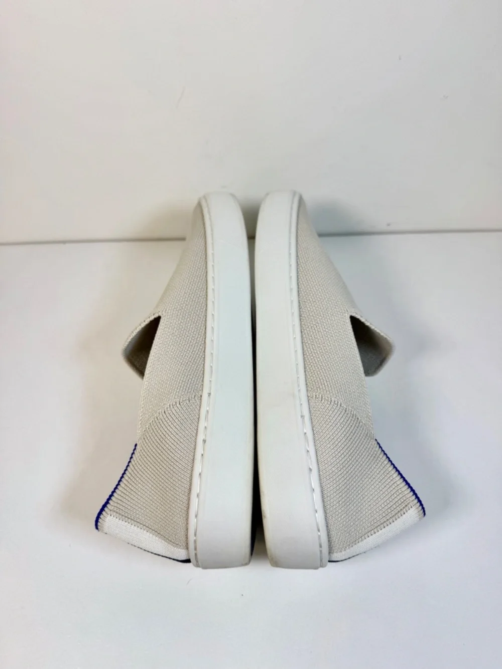 Rothy's The Original Slip On Sneaker Sand Beige Size 6.5 Excellent Condition